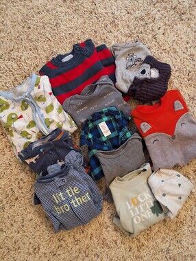 Bundle Of Mixed  Baby Boys' Onesies & Sweatshirts, Sleepers- Multicolor